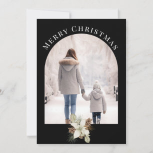 CARTÃO DE FESTIVIDADES NATAL MINIMALISTA FOTO ARQUEADA 