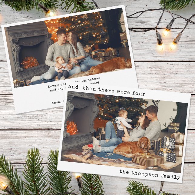 Cartão De Festividades Natal Minimizado Então Havia Três Famílias (Criador carregado)