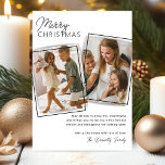 Cartão De Festividades Natal mínimo de 2 fotos<br><div class="desc">Está querendo adicionar um toque pessoal aos seus cartões de natal este ano? Nossos cartões de Natal modernos são apenas o bilhete! Com um legal fundo branco de inverno para evocar o frio da estação, e espaço para não uma, mas duas das suas fotos favoritas, estas cartas são uma canvas...</div>