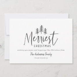 Cartão De Festividades Natal moderno e mínimo da na moda agrícola russa