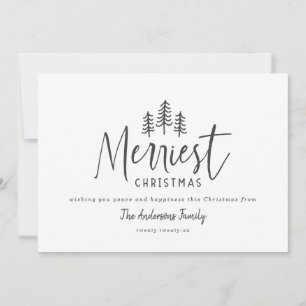 Cartão De Festividades Natal moderno e mínimo da na moda agrícola russa