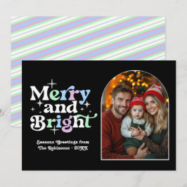 Cartão De Festividades Natal Moderno e Retro de Inverno Congelado Foto de