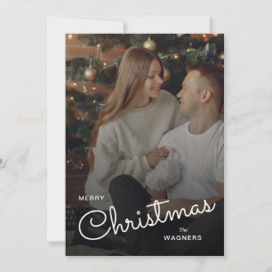 Cartão De Festividades Natal Moderno e Tendência Foto de Casal