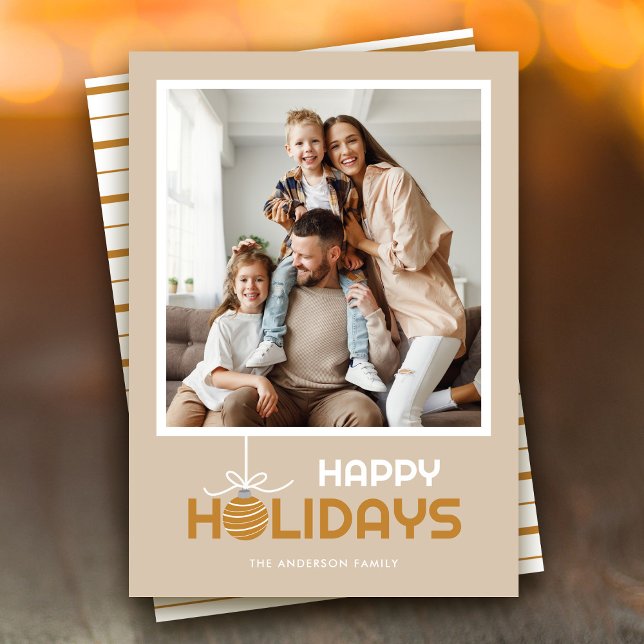 Cartão De Festividades Natal moderno mínimo feliz de feriados (Criador carregado)