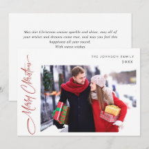 Natal moderno Uma FOTO Saudação Código QR