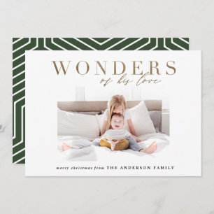 Cartão De Festividades Natal multi-foto de ouro religioso moderno