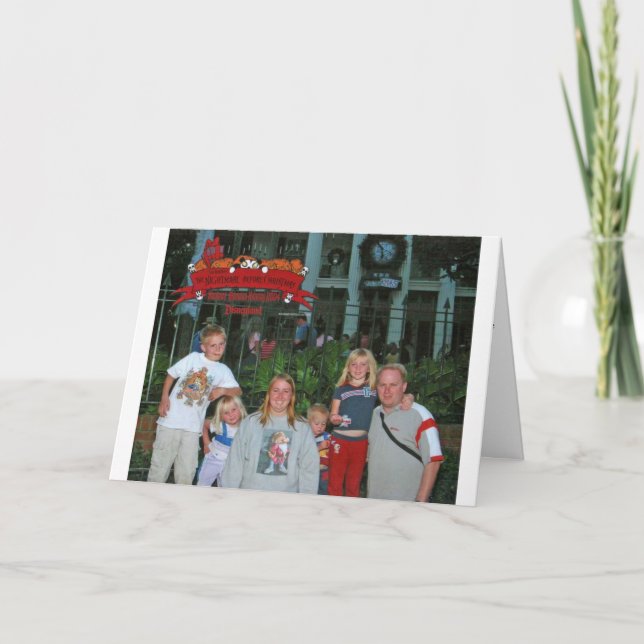 Cartão De Festividades Natal na Disneylândia (Frente)