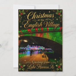 Cartão De Festividades Natal na English Village Lake Havasu Az.