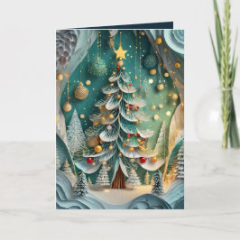 Cartão De Festividades Natal na Floresta