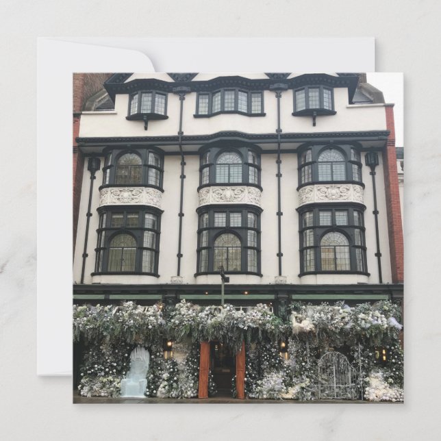 Cartão De Festividades Natal na King's Road, Chelsea, Londres, Reino Unid (Frente)