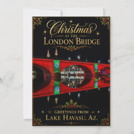 Cartão De Festividades Natal na Ponte de Londres Lake Havasu Arizona