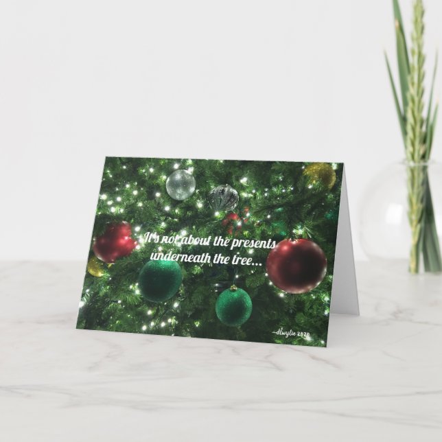 Cartão De Festividades Natal - Não é Sobre os Presentes (Frente)