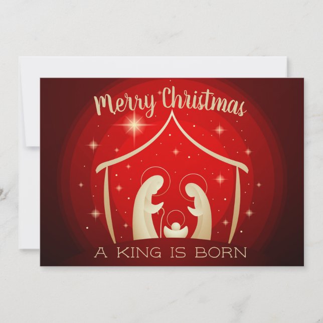 Cartão De Festividades Natal Natividade (Frente)