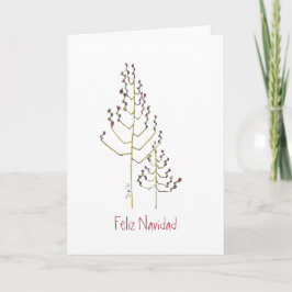 Cartão De Festividades Natal natural Feliz Navidad
