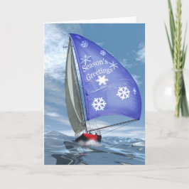 Cartão De Festividades Natal no mar