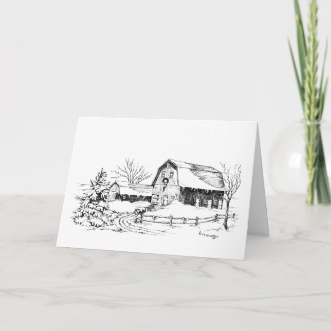 Cartão De Festividades Natal no país (Frente)