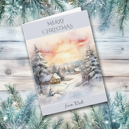 Cartão De Festividades Natal no Utah Winter Landscape