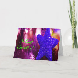 Cartão De Festividades Natal Nollaig Chridheil Blue Star II Feriado C