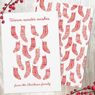 Cartão De Festividades Natal nórdico