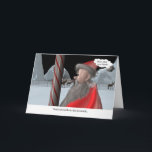 Cartão De Festividades Natal: O papai noel lambe o pólo<br><div class="desc">O papai noel faz a mesma coisa estúpida nós que todos fizeram. Há umas melhores coisas a lamber no Natal. Sheesh. Uns outros "atos aleatórios distorcido mornos" do cumprimento vil.</div>