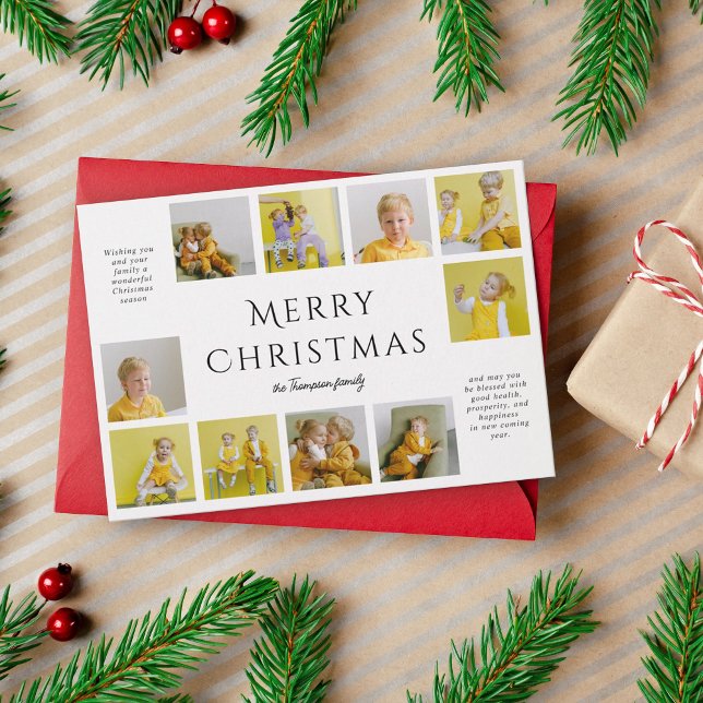 Cartão De Festividades Natal para a Colagem de Fotografias Modernas Simpl (Criador carregado)