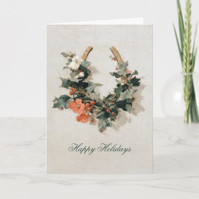 Cartão De Festividades Natal para a Equestre Festiva (Frente)