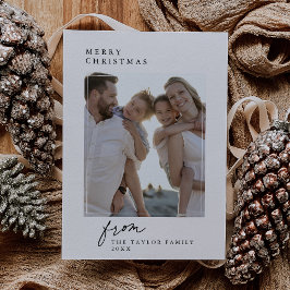 Cartão De Festividades Natal para a família de fotos única da DARCY Black