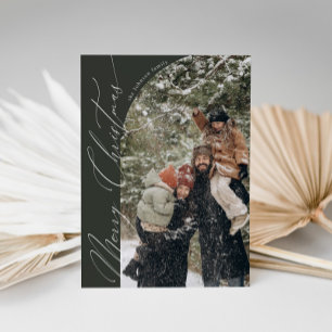 Cartão De Festividades Natal para a Tipografia do Script Moderno com Meia