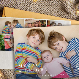 Cartão De Festividades Natal para colagem branca com imagens modernas 6