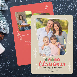 Cartão De Festividades Natal para fotos modernas do século médio