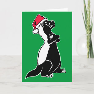 Cartão De Festividades Natal para o texugo