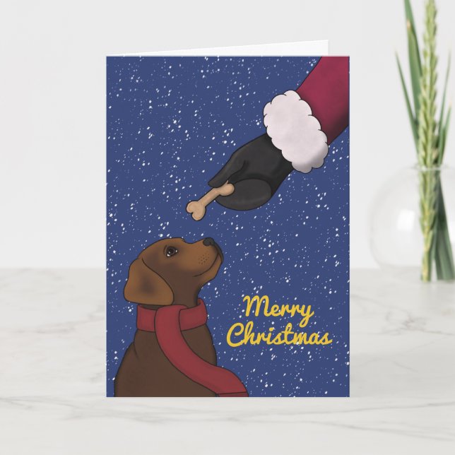 Cartão De Festividades Natal para o varejista de chocolate (Frente)