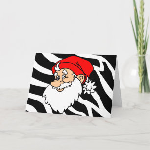 Cartão De Festividades Natal para Papais noeis de Zebra