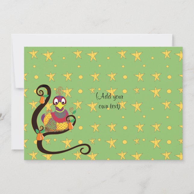 Cartão De Festividades Natal/Partucho 2lado/plano/cartão/ & env 7"x5" (Frente)