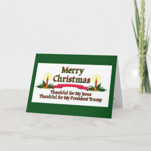 Cartão De Festividades Natal Patriótico Jesus Trump