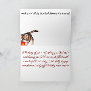 Cartão De Festividades Natal Perfeito de Gatinho - Feliz Natal
