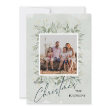 Natal Personalizado com Foto em Aquarela Elegante