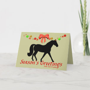Cartão De Festividades Natal personalizado da Fox Trotter do Missouri