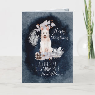 Cartão De Festividades Natal personalizado da mamãe cachorra Laekinois be