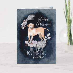 Cartão De Festividades Natal Personalizado do Broholmer Mastiff
