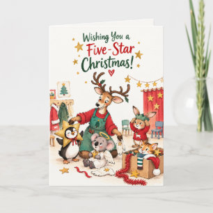 Cartão De Festividades Natal Personalizado para Professores e Cuidadores
