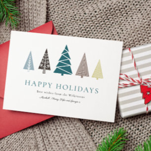 Cartão De Festividades natal personalizado simples de fotos modernas