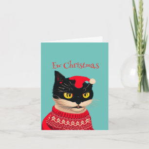 Cartão De Festividades Natal preto personalizado Anti Natal
