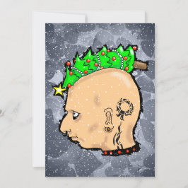 Cartão De Festividades NATAL PUNK CUTO por janela Slipperywindow