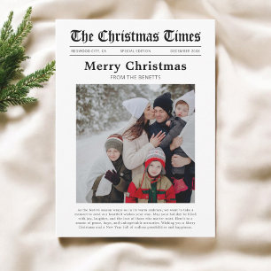 Cartão De Festividades Natal Que Ano Foto de Jornal