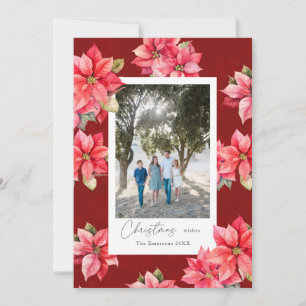 Cartão De Festividades Natal Red Poinsettia