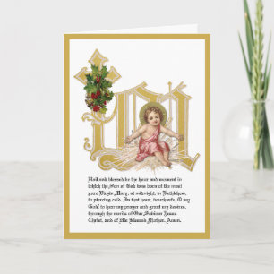 Cartão De Festividades Natal Religioso Novena de Santo André Menino Jesus