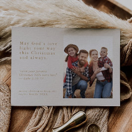 Cartão De Festividades Natal Religioso Simples e Fácil - Foto Dourada EME