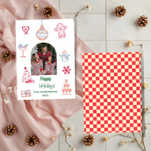 Natal Retrô Caprichoso Desenhado à Mão