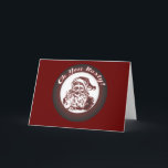 Cartão De Festividades Natal retro do papai noel mau engraçado do vintage<br><div class="desc">Natal retro do papai noel mau engraçado do vintage… quando papai noel ido mau…</div>